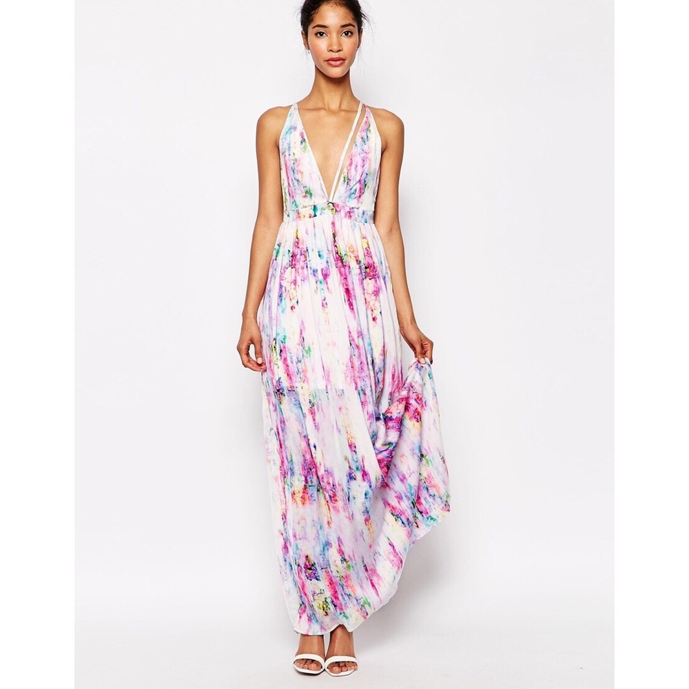 Oh My Love London | Carrie Watercolor Maxi Dress
